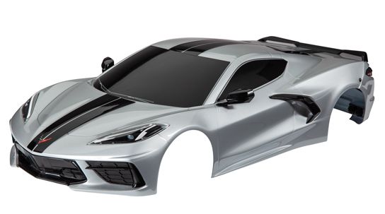 Traxxas 9311T Kaross Corvette Stingray Silver Komplett