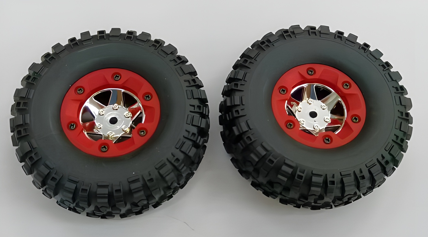 WLToys Däck & Fälg Höger Röd (2)
