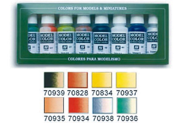 VALLEJO 70136 Model Color Set 8 Set Transparent Colors