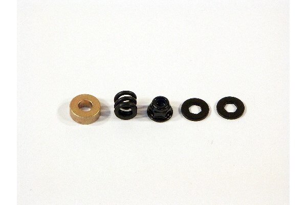 HPI HP87042 Spring 4.9X8X7Mm W. Wshr 4.3X10X1.0Mm Hex -Blk Set