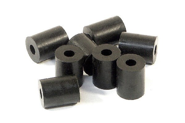 HPI HP87058 Rubber Tube 3 X 8 10Mm (Shaped/Black/8Pcs)