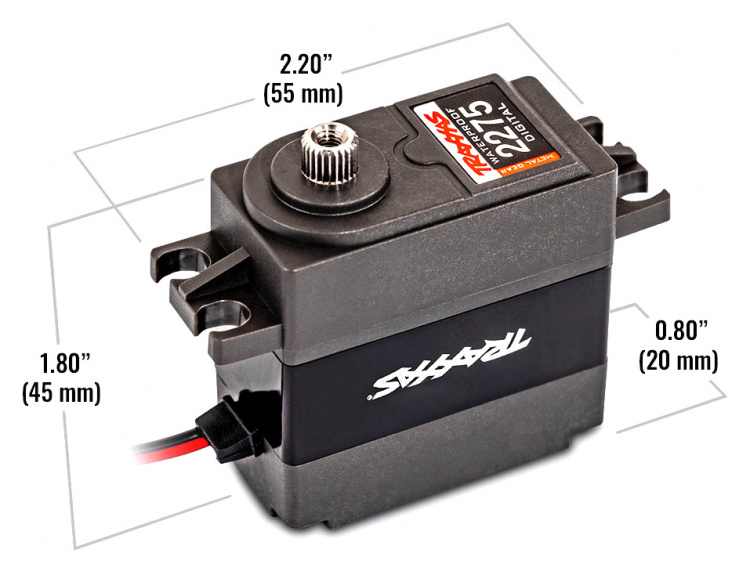 Traxxas 2275 Servo 2275 25Kg Digitalt Kullagrat Metalldrev Tätat - 4