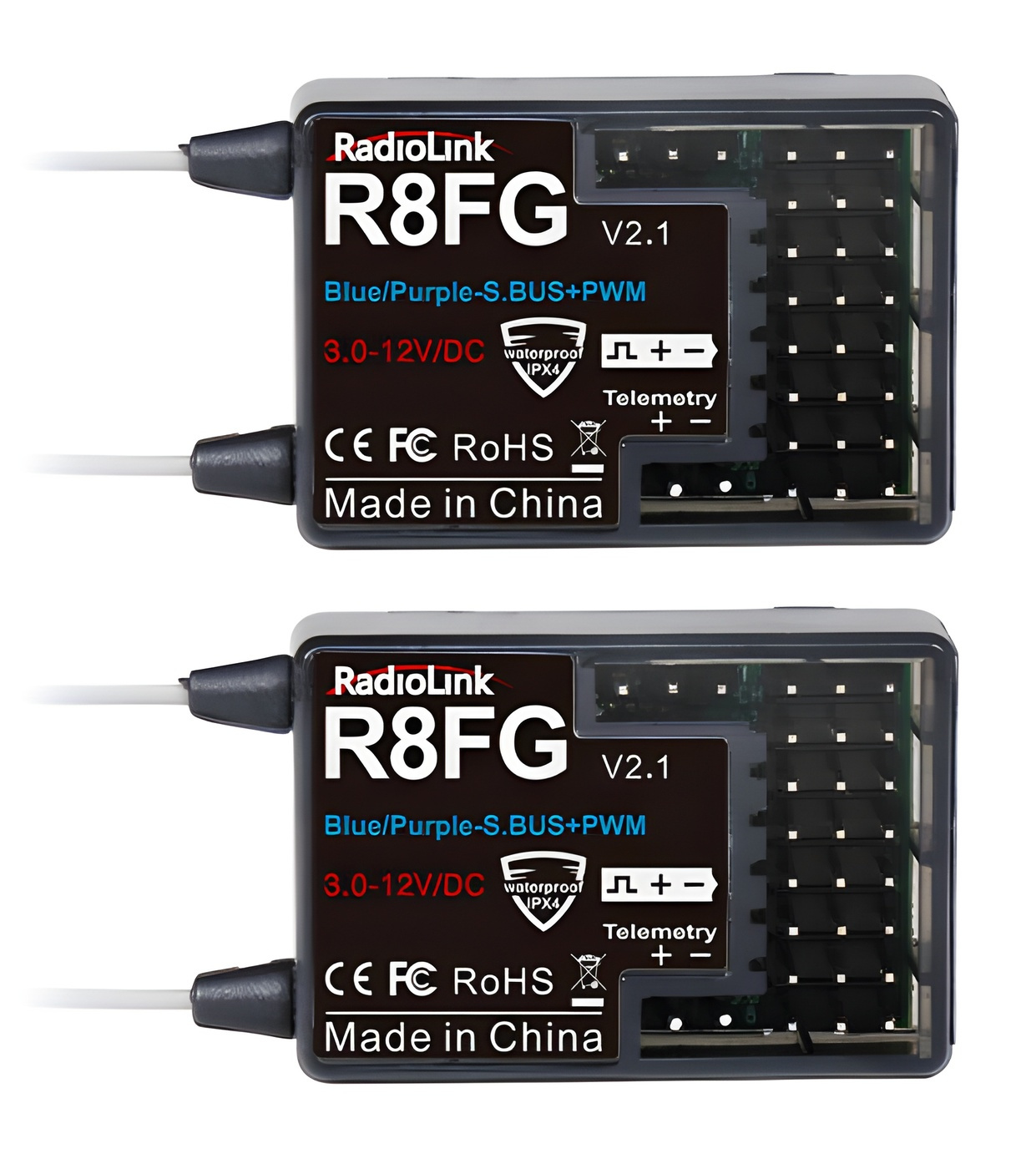 RADIOLINK RLRC8X-1 T12D RC8X RC Sändare med 2x R8FG Receiver - 2