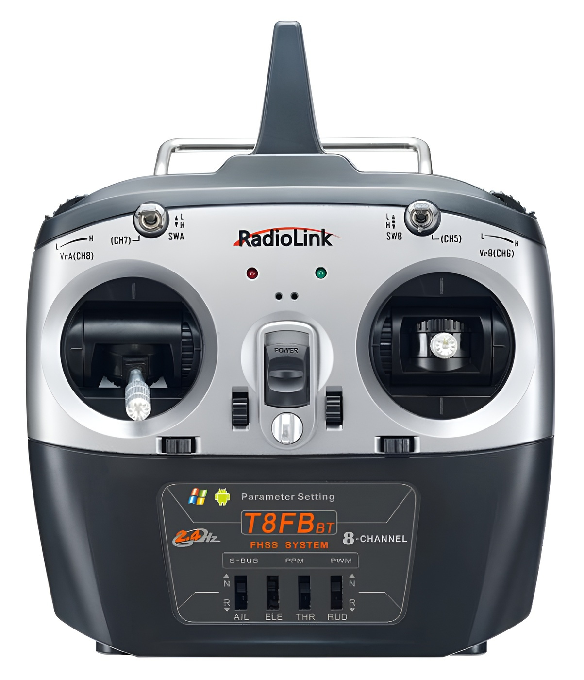 RADIOLINK RLT8FBM2-1 T8FB Mode-2 RC Transmitter with 2x R8EF Receiver