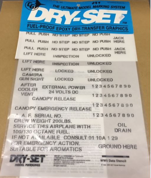 Dry-Set, WWII Data Stencil