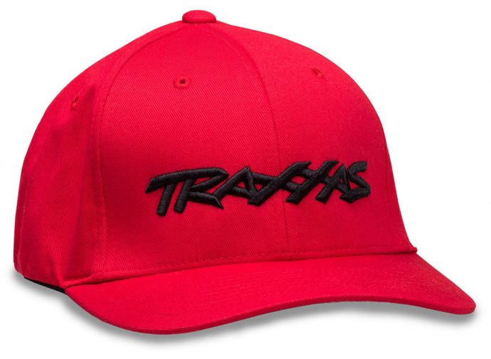 Traxxas 1188-RED-SM Keps Svängd Skärm Röd Traxxas Logo S-M*