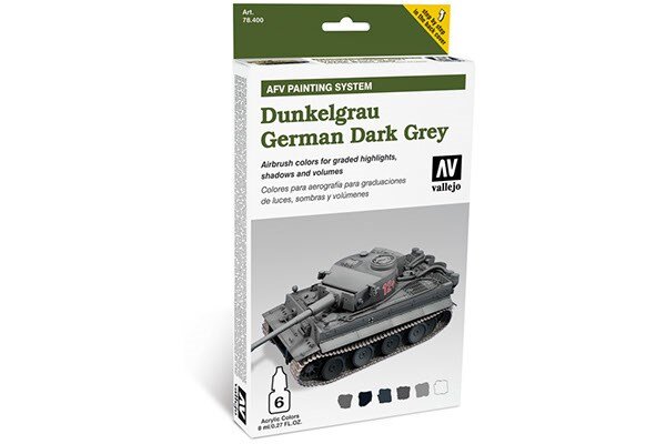 VALLEJO 78400 Model Air SetGerman Dark Grey 6x8ml