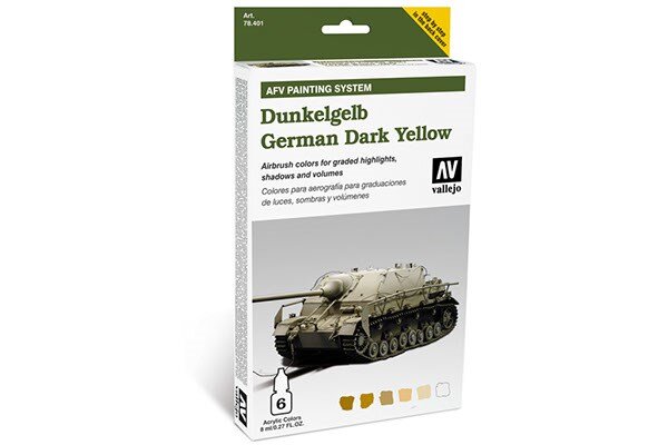 VALLEJO 78401 Model Air SetGerman Yellow 6x8ml