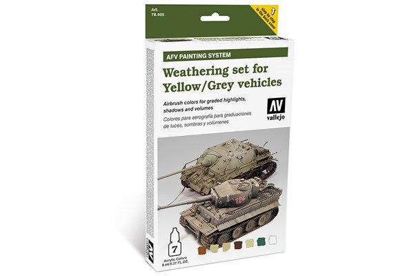 VALLEJO 78405 Weathering set for Yellow/Grey vehicles