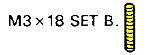 M3x18 Threaded Control Rod Pack of 2