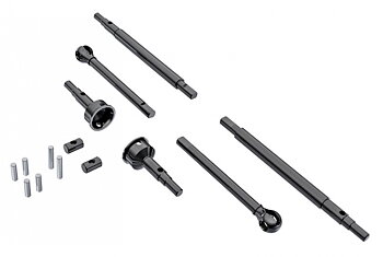 Drive axles Front+Rear and Wheel axles Front TRX-4M
