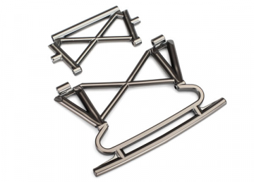 Bumper Front and Support Satin Chrome