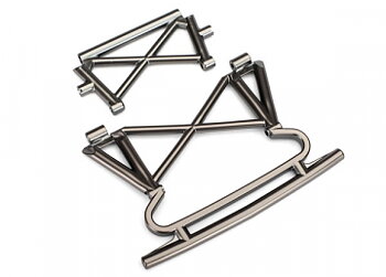 Bumper Front and Support Satin Chrome