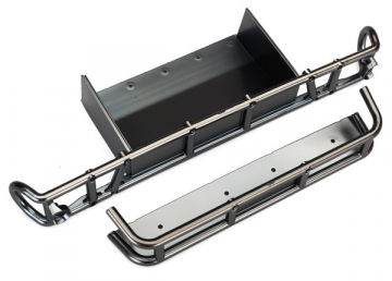 Bumper Rear and Extension Satin Chrome