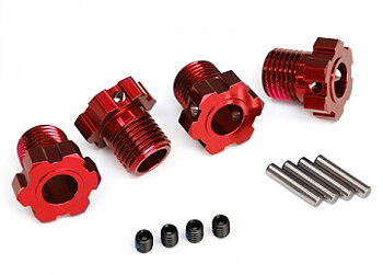 Traxxas 8654R Fälgnav 17mm Röd (4)