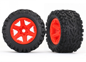 Traxxas 8672A Däck & Fälg Talon EXT/Carbide Orange 3.8" (2)