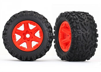 Traxxas 8672A Däck & Fälg Talon EXT/Carbide Orange 3.8" (2)