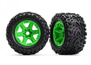 Traxxas 8672G Däck & Fälg Talon EXT/Carbide Grön 3.8" (2)