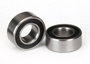 Ball Bearing 5x10x4mm Black Rubber Seal (2)