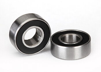 Ball bearing 5x11x4mm Black Rubber Sealed (2)