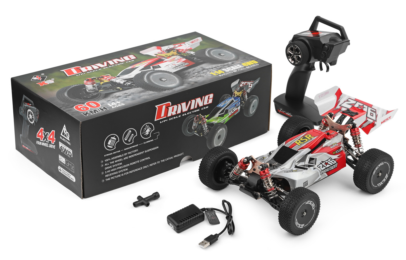 WLToys 144001-GRN WL 144001 4WD Buggy 1/14 RTR Grön - 2