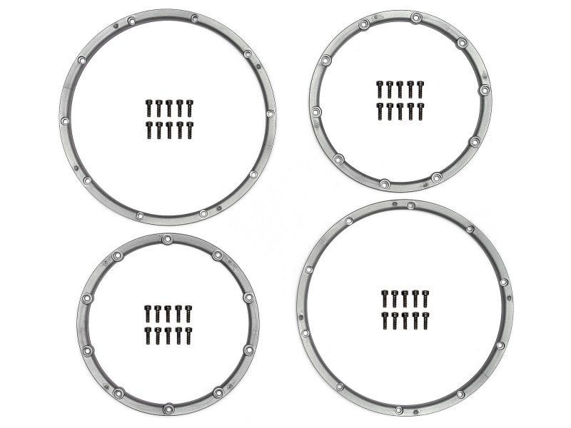 Wheel Bead Lock Rings (Silver, For 2 Wheels) (Baja 5B) - 2