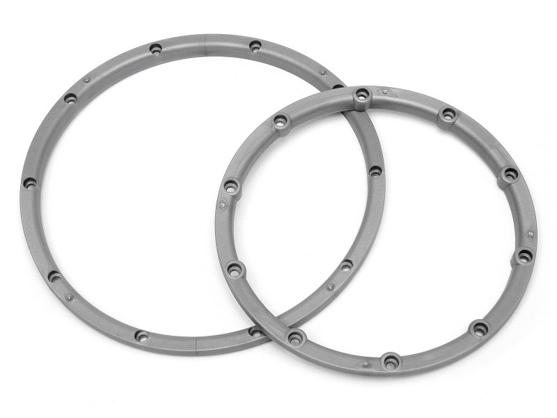 Wheel Bead Lock Rings (Silver, For 2 Wheels) (Baja 5B)