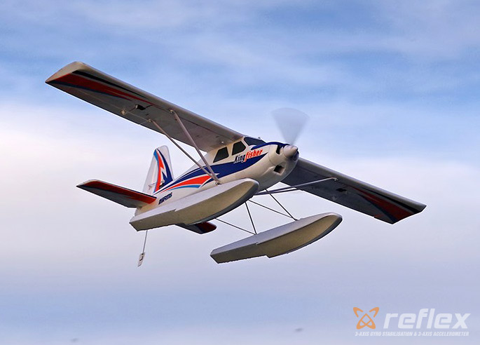 FMS 103PF-REFV2 FMS KingFisher 1440mm med flottörer & Skidor Reflex V2-Gyro PNP