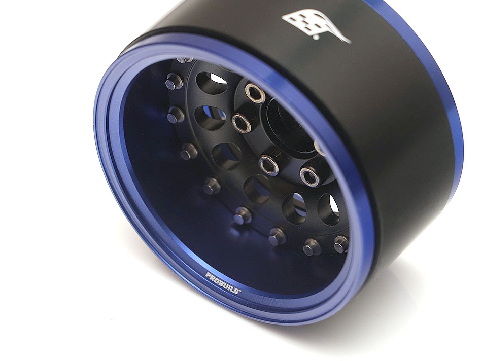 ProBuild 1.9 R12 Adjustable Offset Alu Beadlock Blue 1par - 3