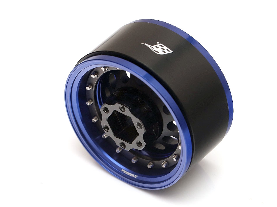 ProBuild 1.9 R12 Adjustable Offset Alu Beadlock Blue 1par - 4