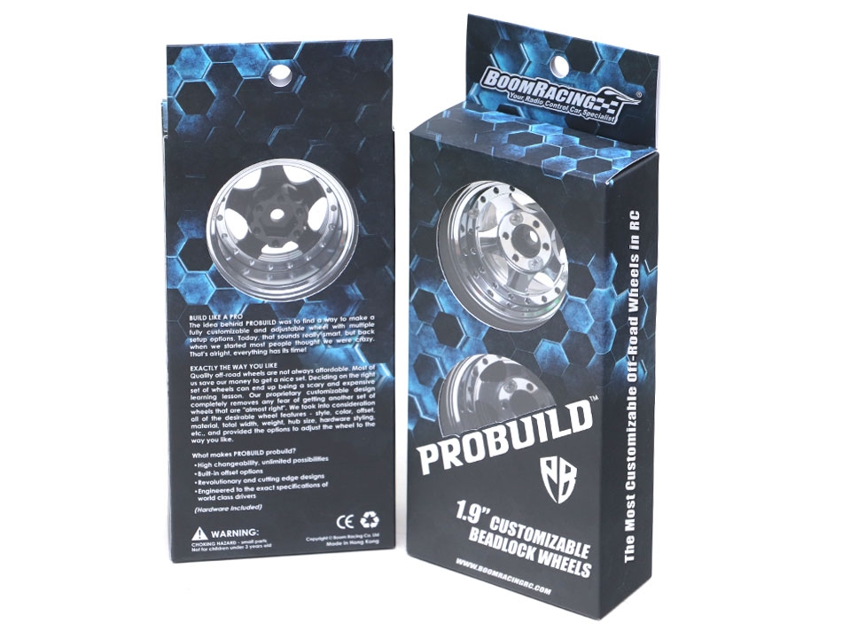 ProBuild 1.9 R12 Adjustable Offset Alu Beadlock Blue 1par - 8