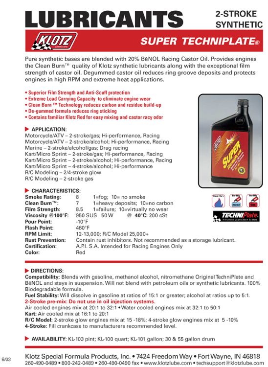 Klotz Super TechniPlate olja 3.78L - 2