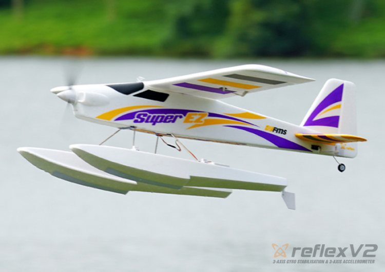 FMS 122RF-REFV2 FMS Super EZ V4 1220mm Reflex V2-Gyro & Pontoner RTF - 3