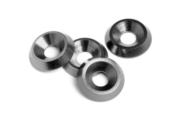HPI HP88008 Cone Washer 3X9X2Mm (Gunmetal/4Pcs)