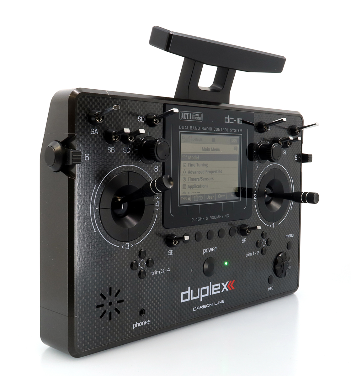 Jeti JDEX-TDC16II-CLKL Transmitter Duplex DC-16 II.- Carbon Line Black lacquered - 4