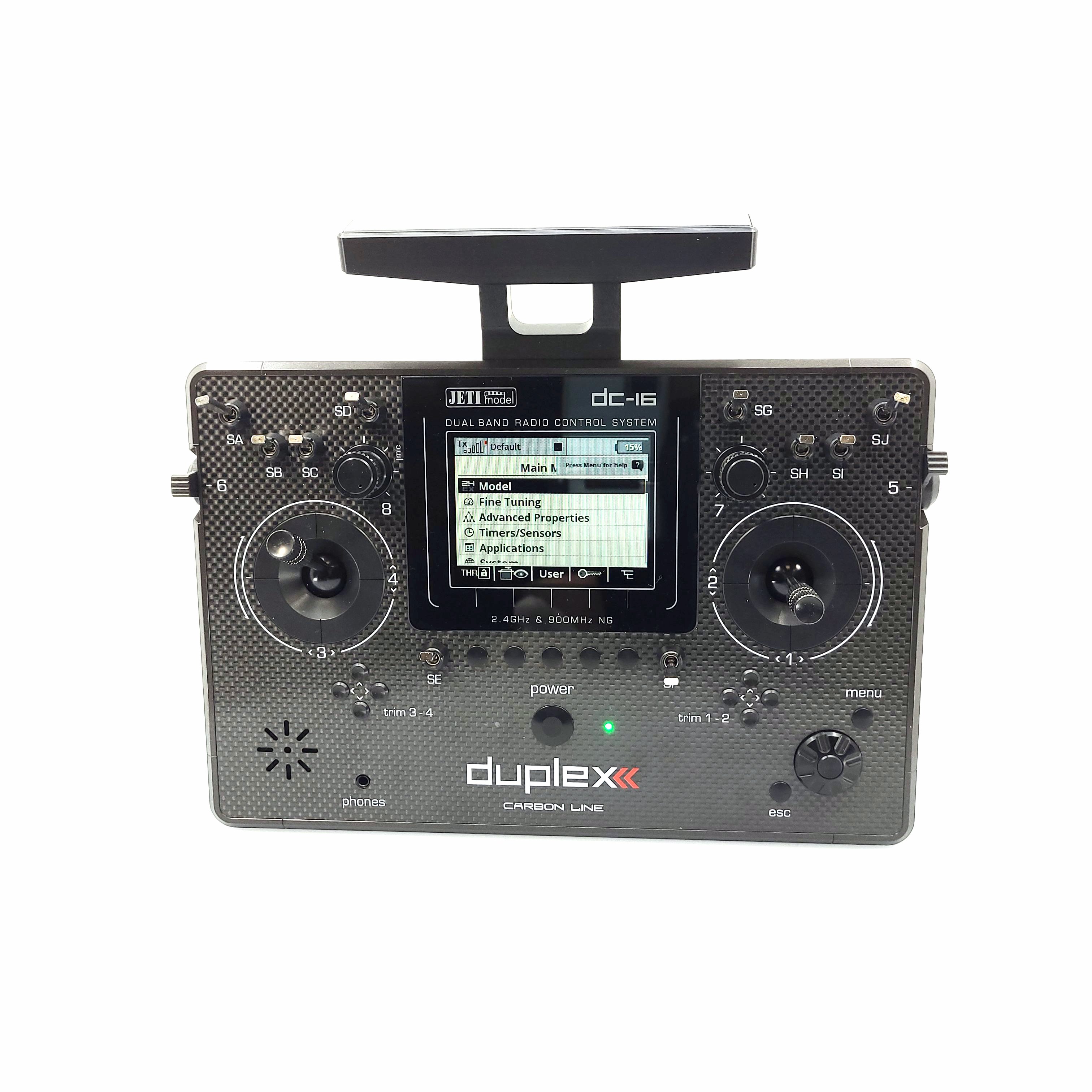Jeti JDEX-TDC16II-CLKL Transmitter Duplex DC-16 II.- Carbon Line Black lacquered - 7