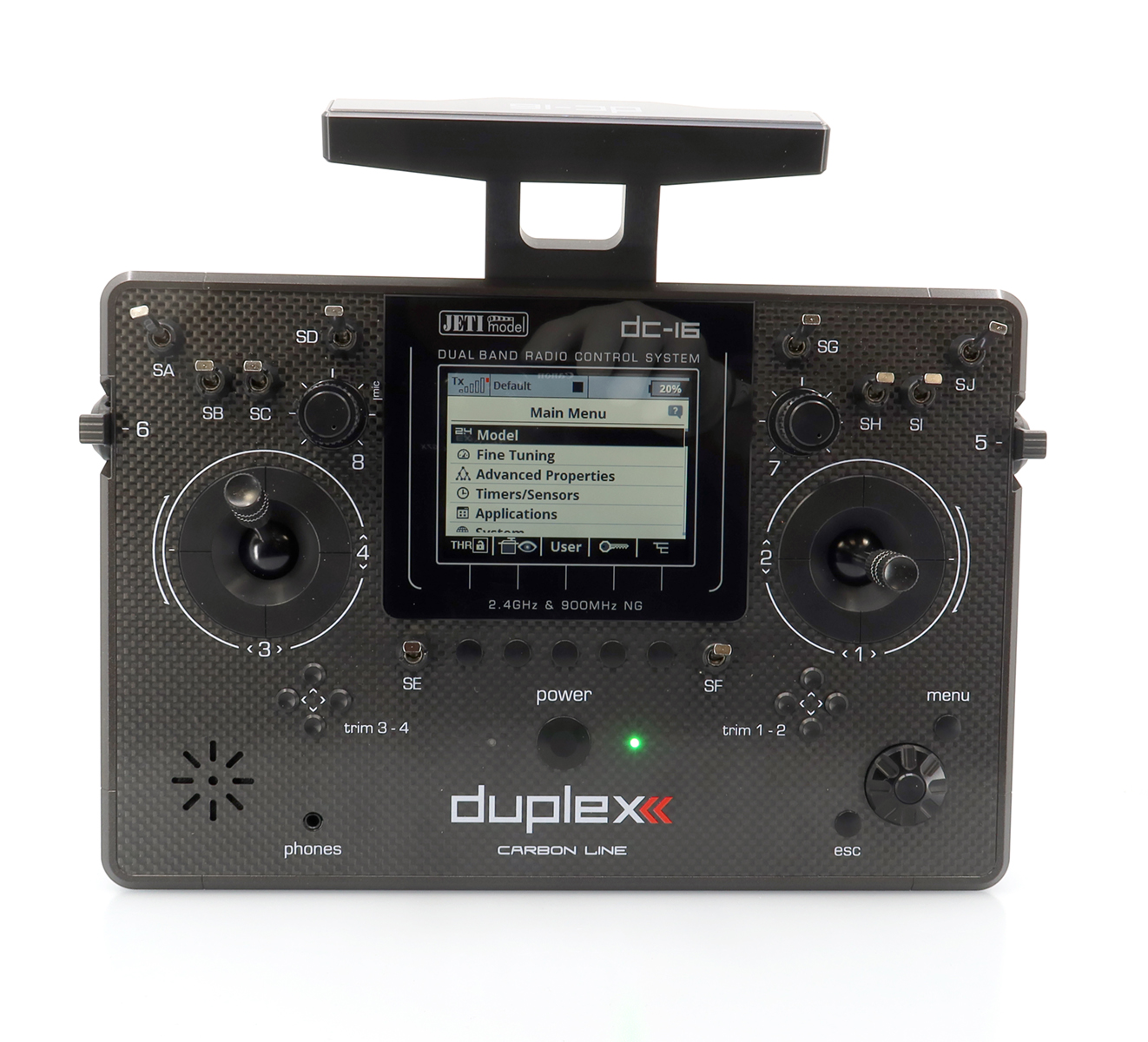Jeti JDEX-TDC16II-CLKL Transmitter Duplex DC-16 II.- Carbon Line Black lacquered - 3