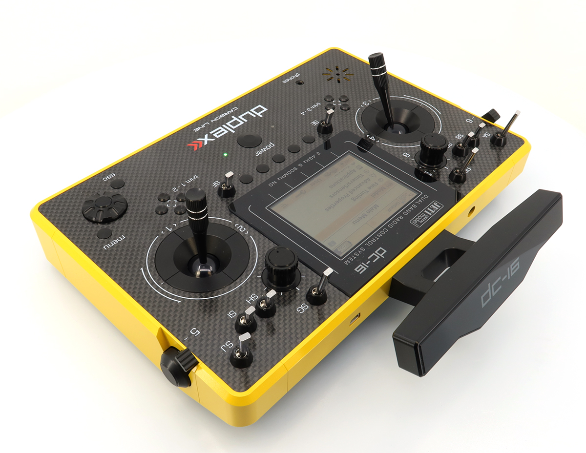 Jeti JDEX-TDC16II-CLYL Transmitter Duplex DC-16 II.- Carbon Line Yellow lacquered - 4