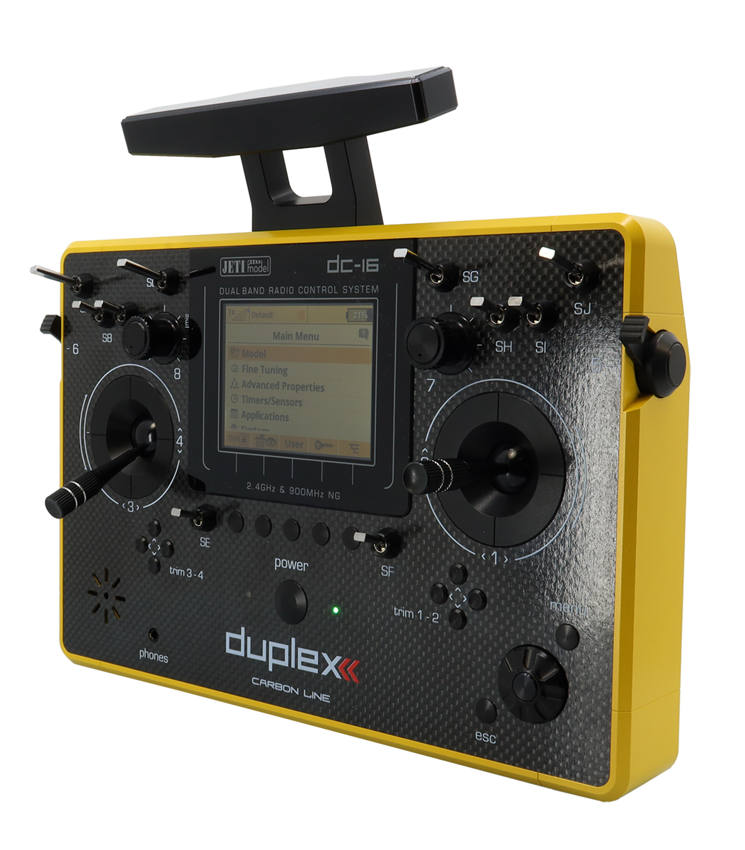 Jeti JDEX-TDC16II-CLYL Transmitter Duplex DC-16 II.- Carbon Line Yellow lacquered - 7