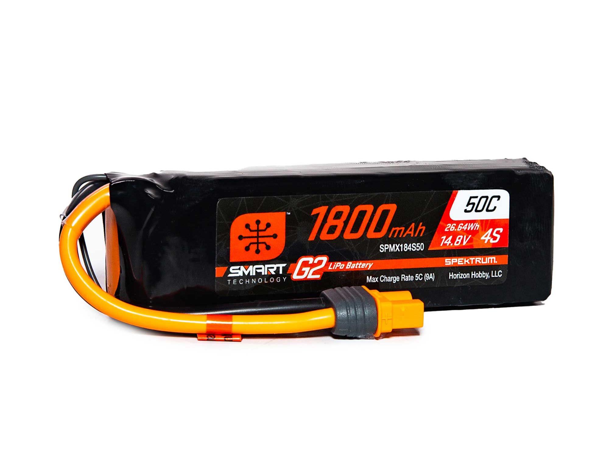 Spektrum 1800mAh 4S 14.8V Smart G2 LiPo 50C IC3