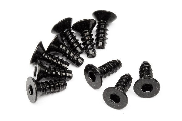 HPI HP94303 Tp. Flat Head Screw M3X8Mm (Hex Socket/10Pcs)