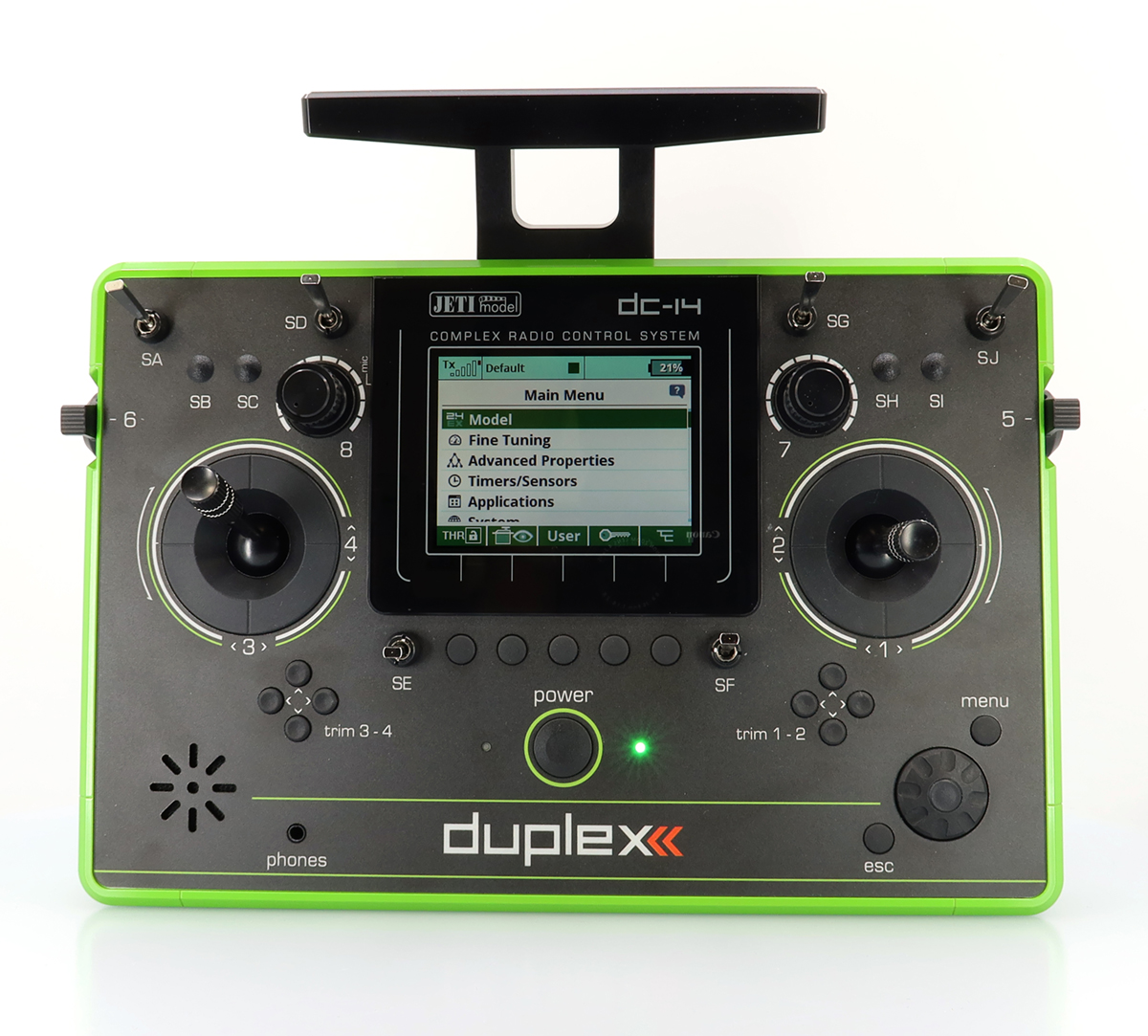 Jeti JDEX-TDC14II-G-r2 TransmitterDuplex DC-14 II. - Green