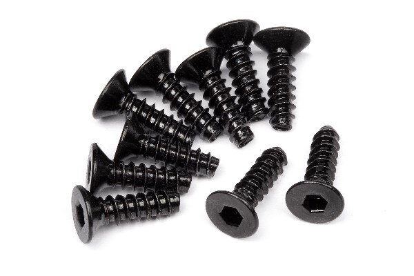 HPI HP94304 Tp. Flat Head Screw M3X10Mm (Hex Socket/10Pcs)