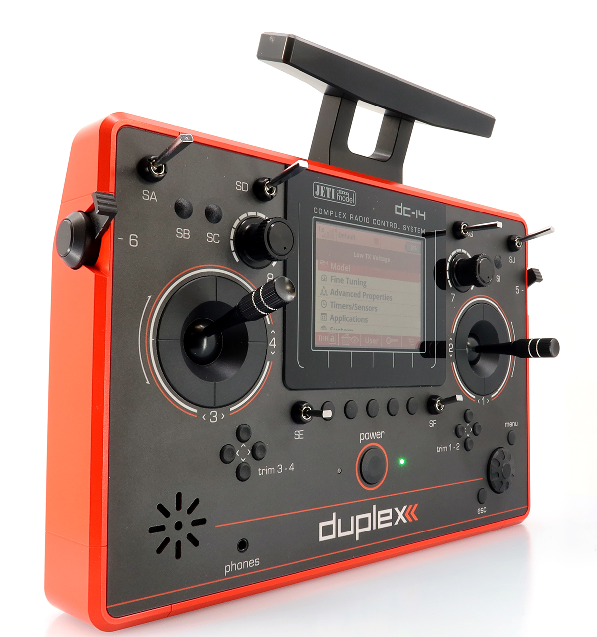 Jeti JDEX-TDC14II-R-r2 TransmitterDuplex DC-14 II. - Red - 2