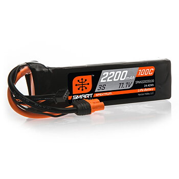 Spektrum SPMX22003S100 2200mAh 3S 11.1V 100C Smart LiPo Battery IC3
