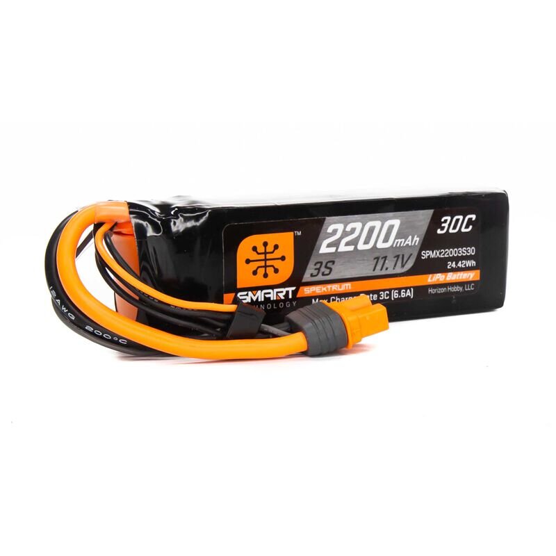 Spektrum SPMX22003S30 2200mah 3S 11.1V Smart LiPo 30C IC3