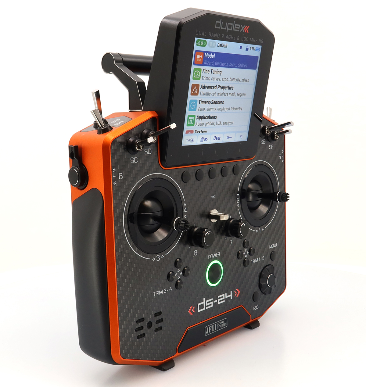 Jeti JDEX-TDS24II-CLOA Duplex DS-24 II - Carbon Line Orange anodized - 3