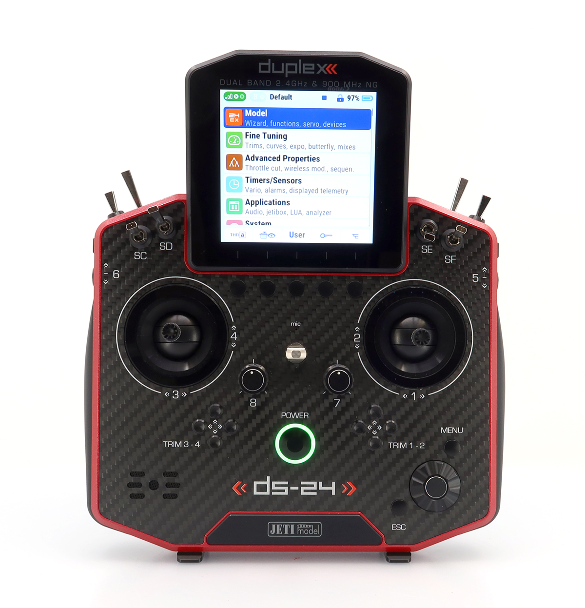Jeti JDEX-TDS24II-CLRL Duplex DS-24 II - Carbon Line Ruby lacquer - 14