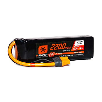 Spektrum 2200mAh 4S 14.8V Smart G2 LiPo 50C IC3