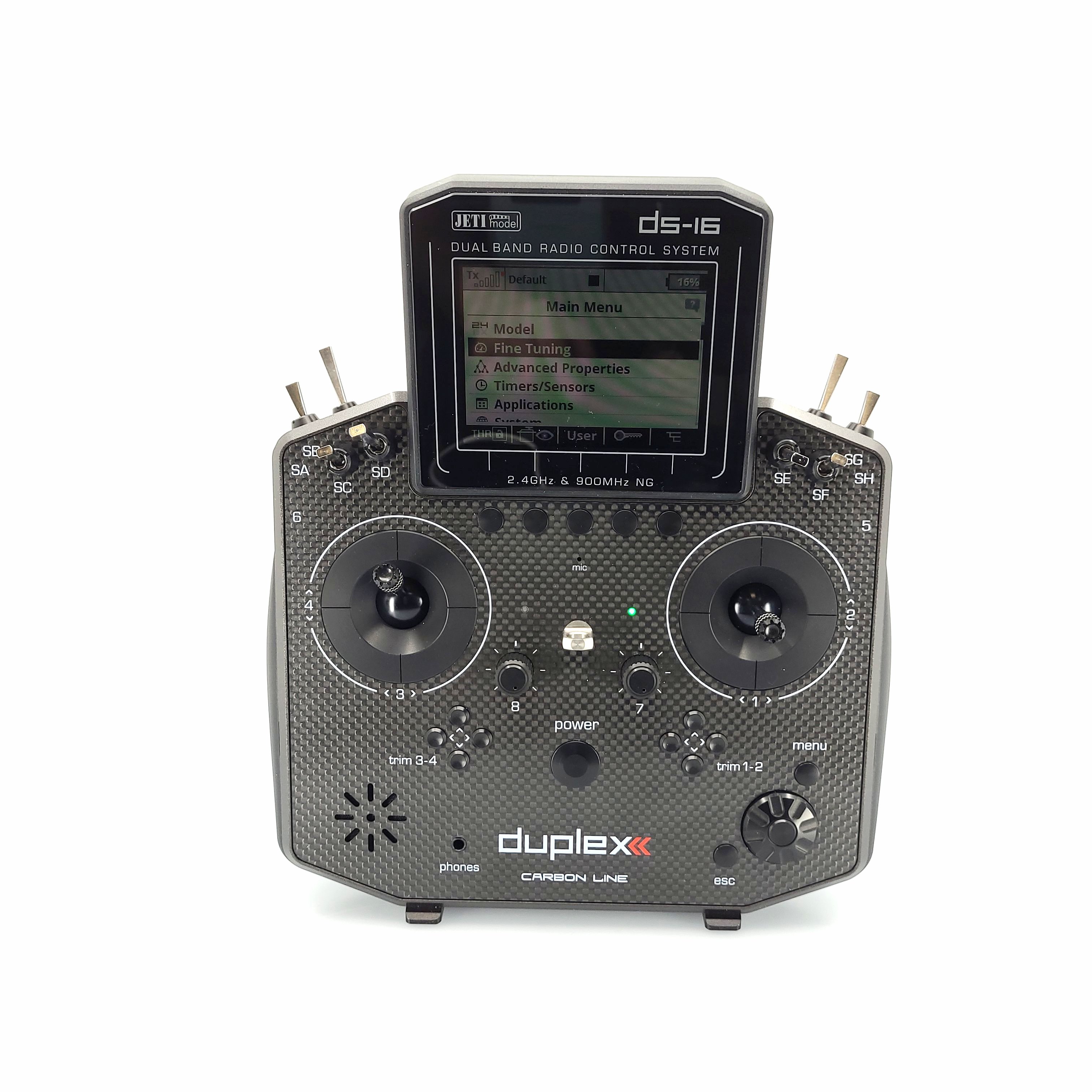 Jeti JDEX-TDS16II-CLKL Transmitter Duplex DS-16 II.- Carbon Line Black Lacquered - 21